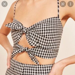 Reformation Tie Cropped Top